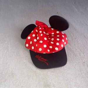 Minnie Mouse Red Polka Dot Ear Cap youth size